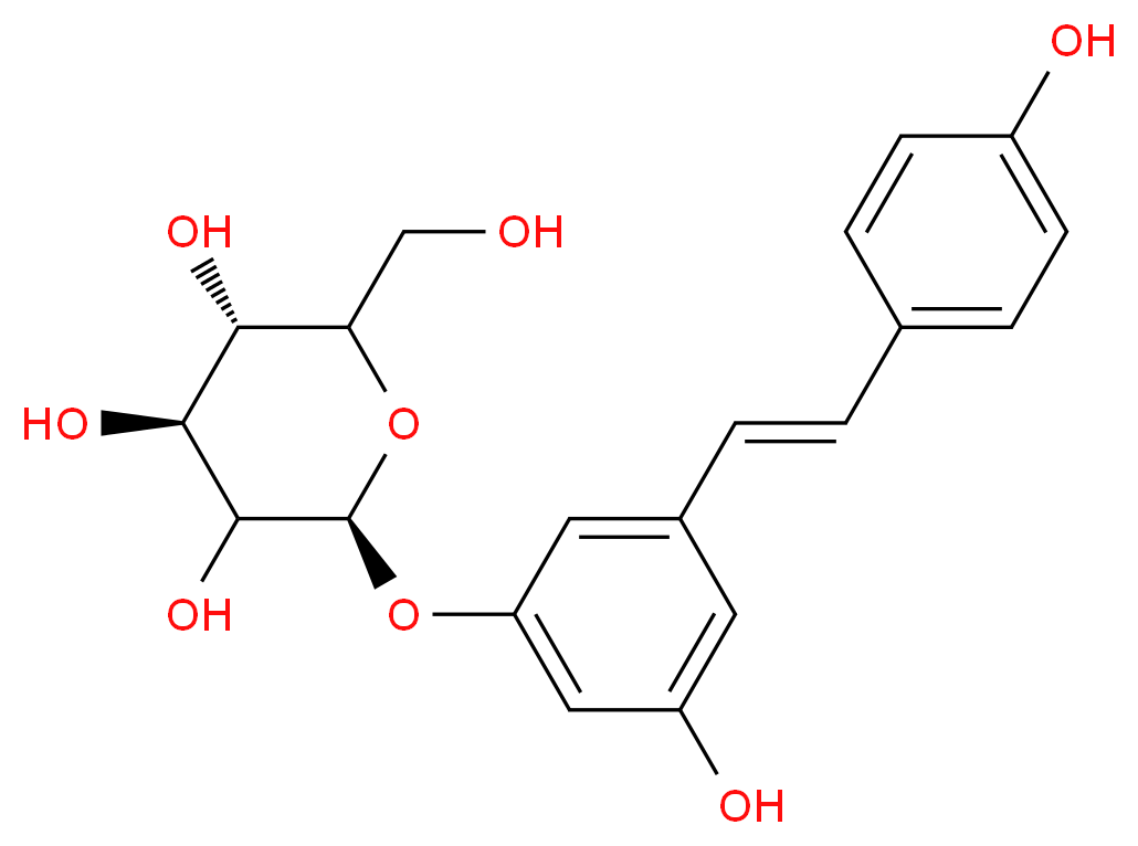 trans Resveratrol 3-O-β-D-glucopyranoside, 98%_Molecular_structure_CAS_27208-80-6)