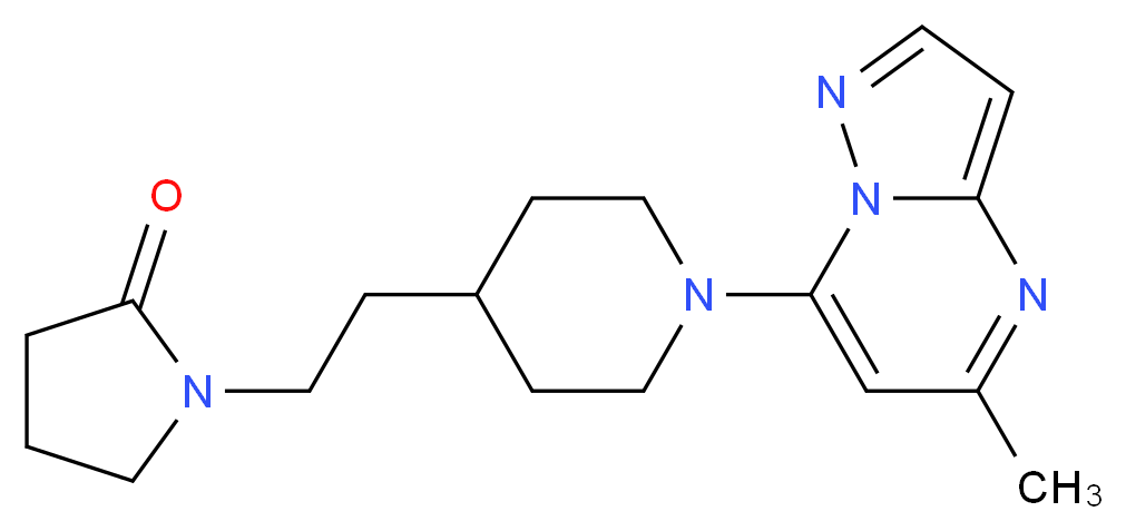 1-{2-[1-(5-methylpyrazolo[1,5-a]pyrimidin-7-yl)-4-piperidinyl]ethyl}-2-pyrrolidinone_Molecular_structure_CAS_)