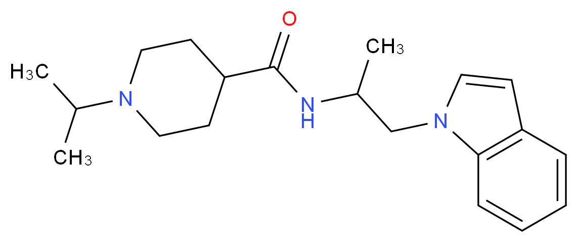 N-[2-(1H-indol-1-yl)-1-methylethyl]-1-isopropylpiperidine-4-carboxamide_Molecular_structure_CAS_)