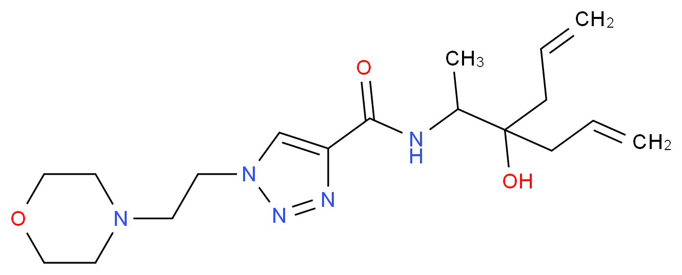N-(2-allyl-2-hydroxy-1-methyl-4-penten-1-yl)-1-[2-(4-morpholinyl)ethyl]-1H-1,2,3-triazole-4-carboxamide_Molecular_structure_CAS_)