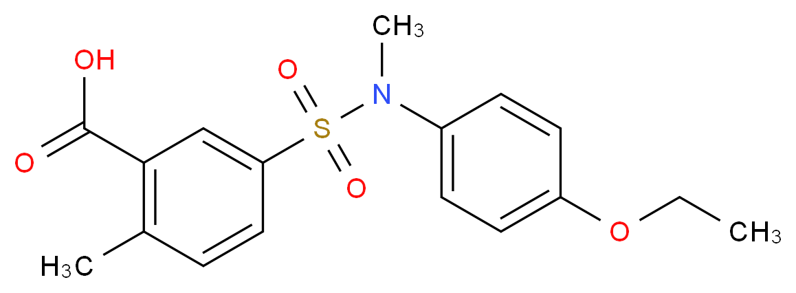 5-[(4-Ethoxy-phenyl)-methyl-sulfamoyl]-2-methyl-benzoic acid_Molecular_structure_CAS_)
