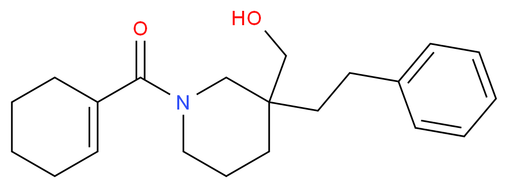 [1-(1-cyclohexen-1-ylcarbonyl)-3-(2-phenylethyl)-3-piperidinyl]methanol_Molecular_structure_CAS_)