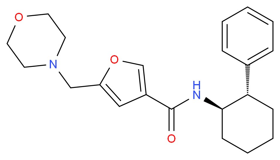 5-(morpholin-4-ylmethyl)-N-[(1R*,2S*)-2-phenylcyclohexyl]-3-furamide_Molecular_structure_CAS_)
