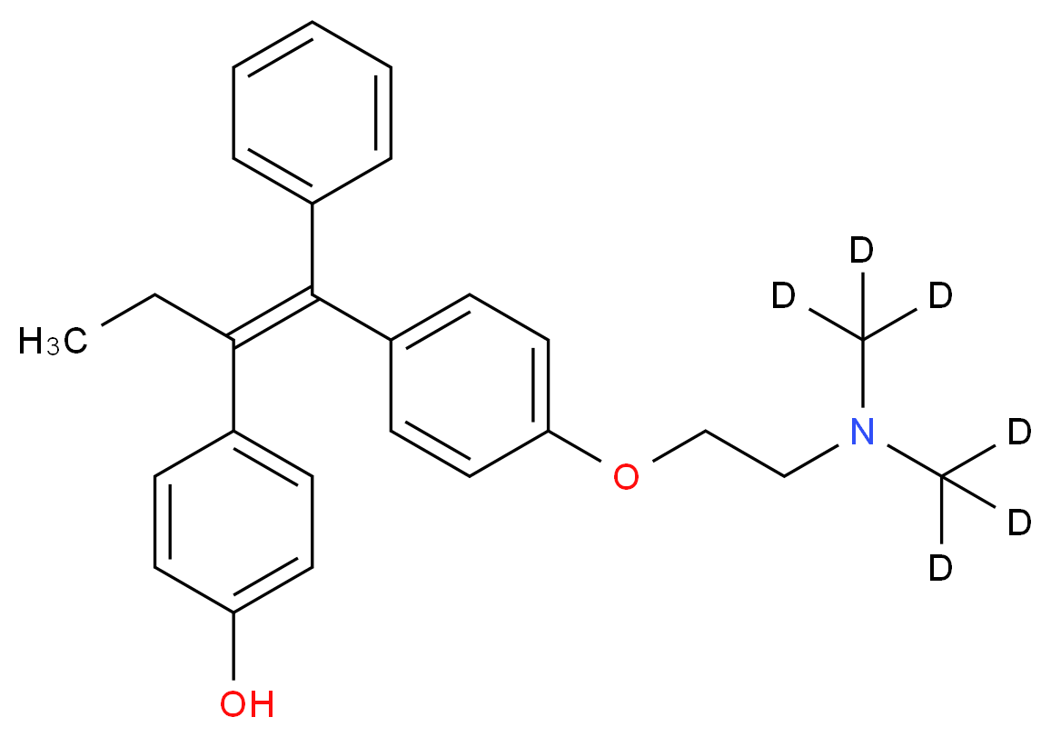 4'-Hydroxy Tamoxifen-d6 (contains up to 10% E isomer)_Molecular_structure_CAS_)