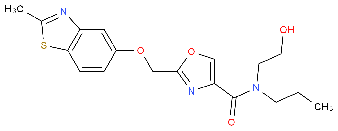 N-(2-hydroxyethyl)-2-{[(2-methyl-1,3-benzothiazol-5-yl)oxy]methyl}-N-propyl-1,3-oxazole-4-carboxamide_Molecular_structure_CAS_)
