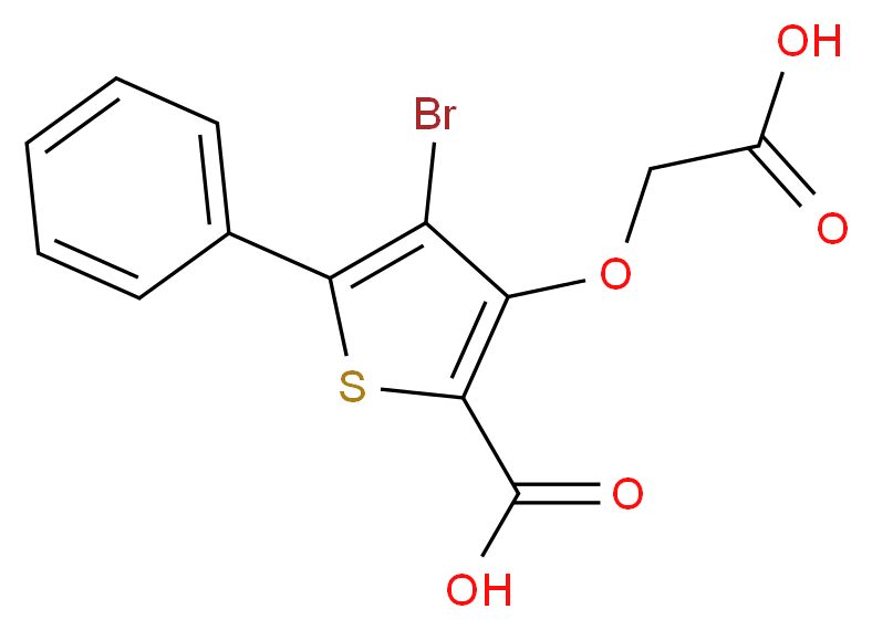 4-BROMO-3-(CARBOXYMETHOXY)-5-PHENYLTHIOPHENE-2-CARBOXYLIC ACID_Molecular_structure_CAS_)