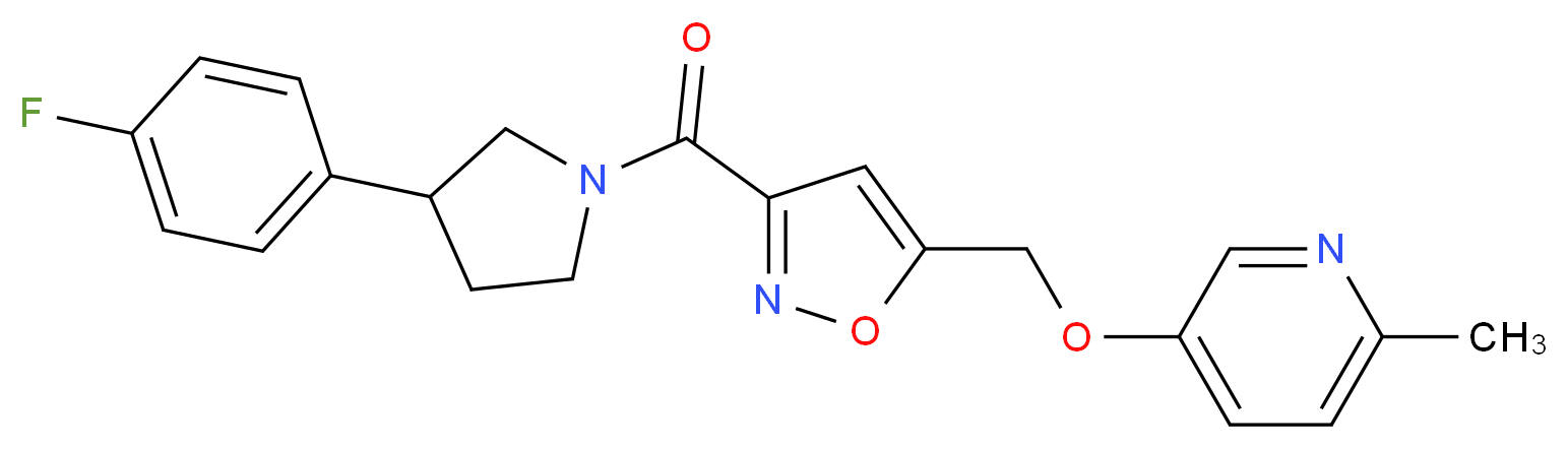 5-[(3-{[3-(4-fluorophenyl)-1-pyrrolidinyl]carbonyl}-5-isoxazolyl)methoxy]-2-methylpyridine_Molecular_structure_CAS_)