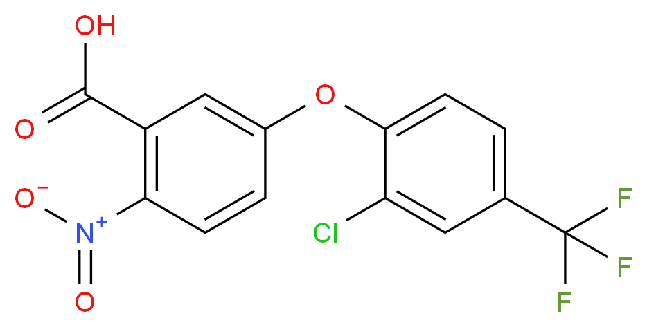 5-(2-Chloro-4-(trifluoroMethyl)phenoxy)-2-nitrobenzoic acid_Molecular_structure_CAS_50594-66-6)
