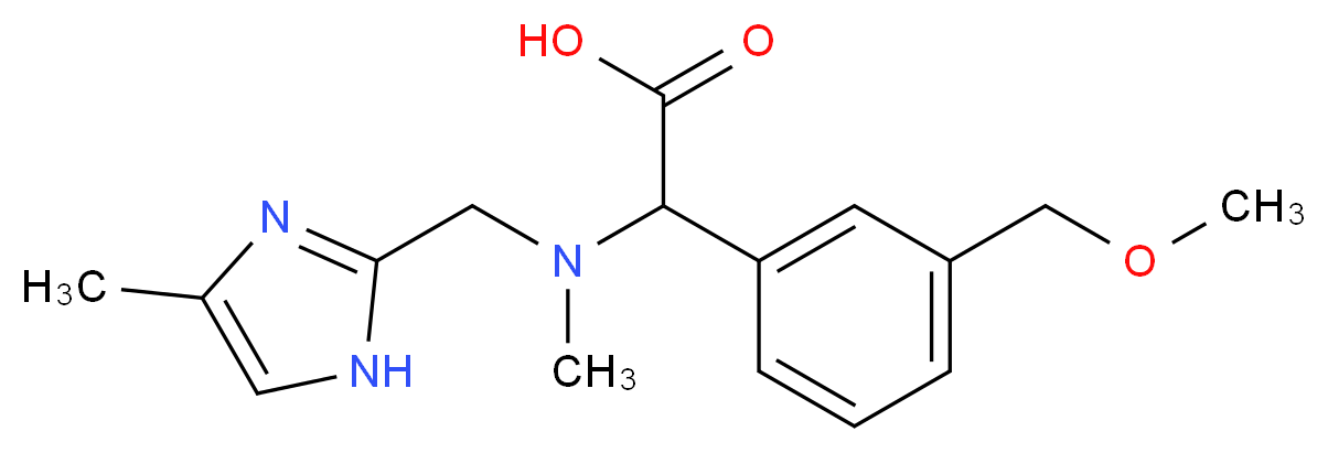 [3-(methoxymethyl)phenyl]{methyl[(4-methyl-1H-imidazol-2-yl)methyl]amino}acetic acid_Molecular_structure_CAS_)