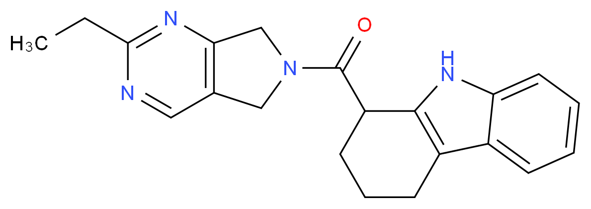 1-[(2-ethyl-5,7-dihydro-6H-pyrrolo[3,4-d]pyrimidin-6-yl)carbonyl]-2,3,4,9-tetrahydro-1H-carbazole_Molecular_structure_CAS_)