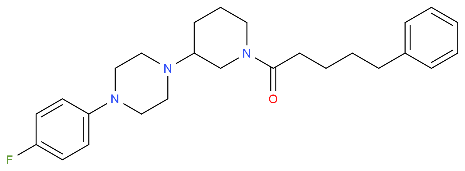 1-(4-fluorophenyl)-4-[1-(5-phenylpentanoyl)-3-piperidinyl]piperazine_Molecular_structure_CAS_)