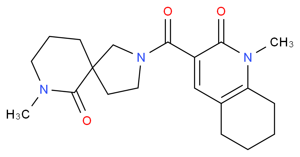 1-methyl-3-[(7-methyl-6-oxo-2,7-diazaspiro[4.5]dec-2-yl)carbonyl]-5,6,7,8-tetrahydro-2(1H)-quinolinone_Molecular_structure_CAS_)