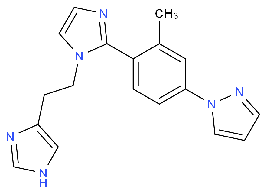 1-(4-{1-[2-(1H-imidazol-4-yl)ethyl]-1H-imidazol-2-yl}-3-methylphenyl)-1H-pyrazole_Molecular_structure_CAS_)