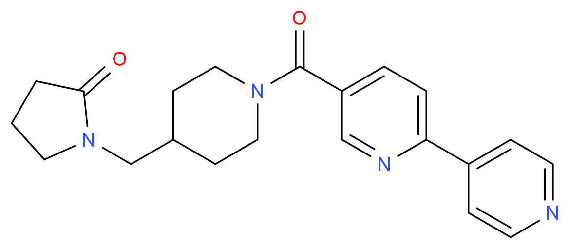 1-{[1-(2,4'-bipyridin-5-ylcarbonyl)piperidin-4-yl]methyl}pyrrolidin-2-one_Molecular_structure_CAS_)