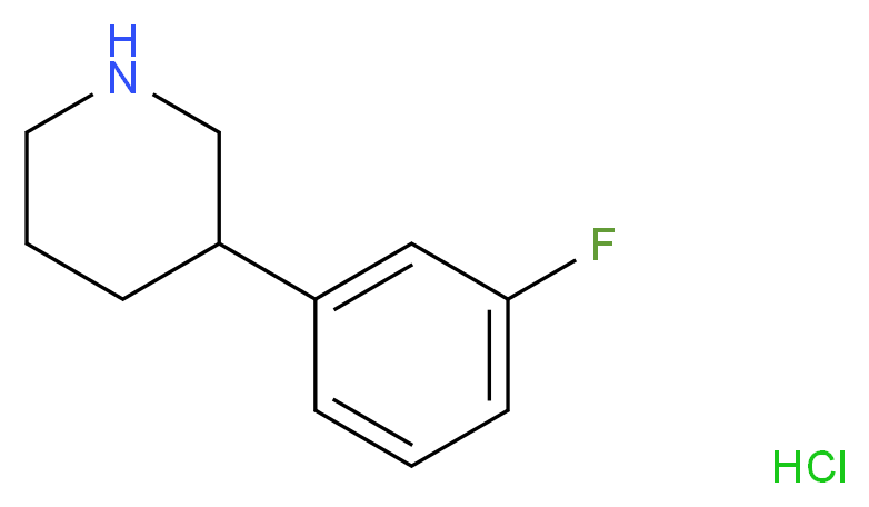 3-(3-Fluorophenyl)piperidine hydrochloride_Molecular_structure_CAS_100240-20-8)