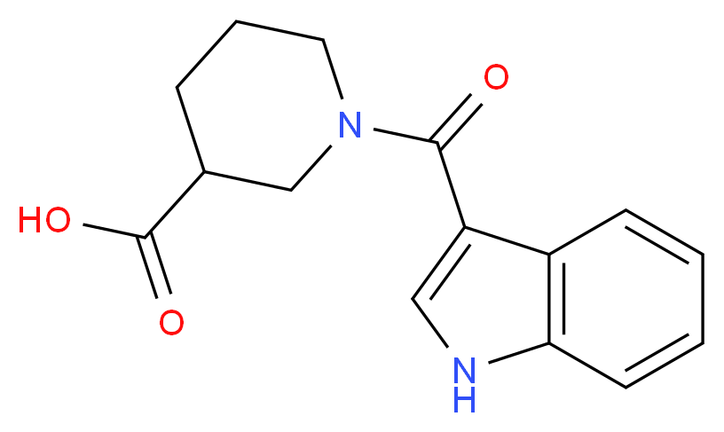1-(1H-indol-3-ylcarbonyl)piperidine-3-carboxylic acid_Molecular_structure_CAS_)