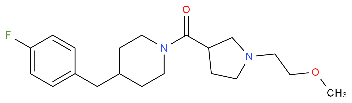 4-(4-fluorobenzyl)-1-{[1-(2-methoxyethyl)-3-pyrrolidinyl]carbonyl}piperidine_Molecular_structure_CAS_)