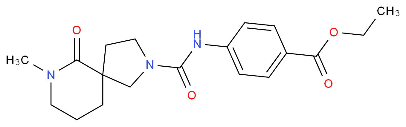 ethyl 4-{[(7-methyl-6-oxo-2,7-diazaspiro[4.5]dec-2-yl)carbonyl]amino}benzoate_Molecular_structure_CAS_)