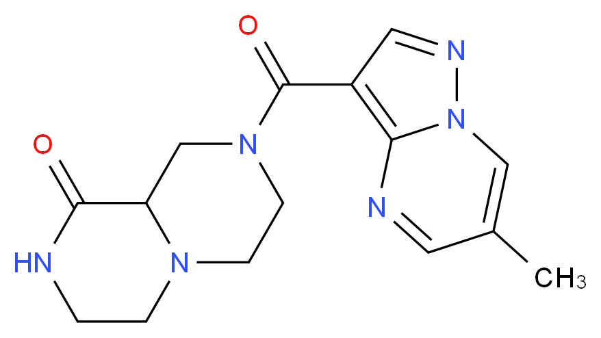 8-[(6-methylpyrazolo[1,5-a]pyrimidin-3-yl)carbonyl]hexahydro-2H-pyrazino[1,2-a]pyrazin-1(6H)-one_Molecular_structure_CAS_)