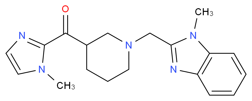 {1-[(1-methyl-1H-benzimidazol-2-yl)methyl]-3-piperidinyl}(1-methyl-1H-imidazol-2-yl)methanone_Molecular_structure_CAS_)
