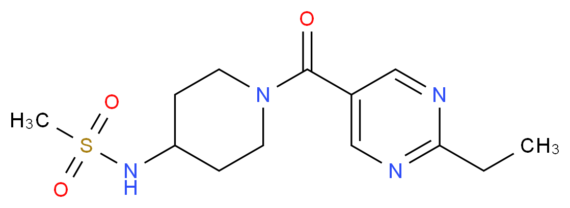 N-{1-[(2-ethyl-5-pyrimidinyl)carbonyl]-4-piperidinyl}methanesulfonamide_Molecular_structure_CAS_)