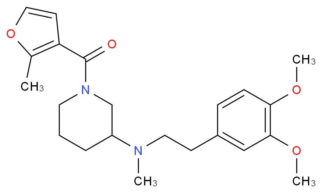 N-[2-(3,4-dimethoxyphenyl)ethyl]-N-methyl-1-(2-methyl-3-furoyl)-3-piperidinamine_Molecular_structure_CAS_)