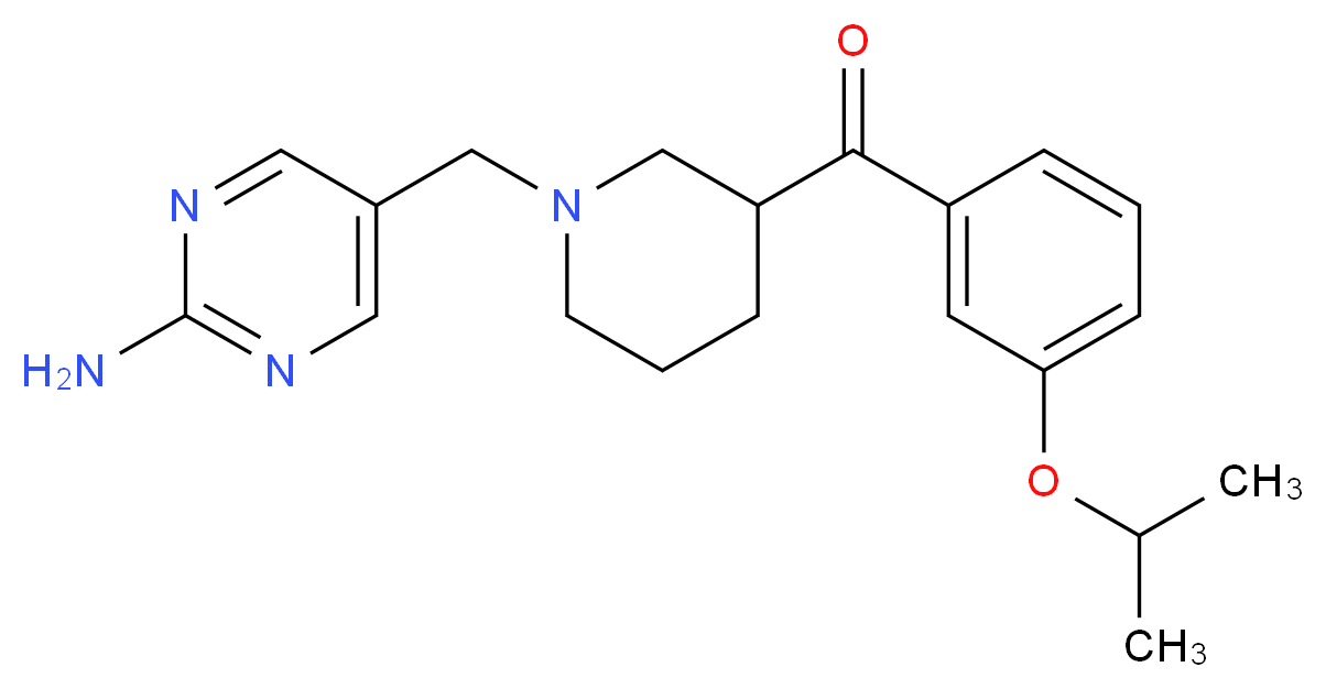 {1-[(2-amino-5-pyrimidinyl)methyl]-3-piperidinyl}(3-isopropoxyphenyl)methanone_Molecular_structure_CAS_)