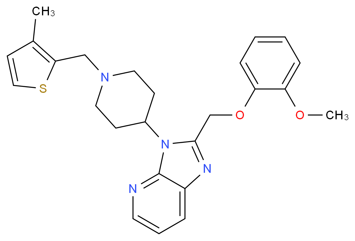 2-[(2-methoxyphenoxy)methyl]-3-{1-[(3-methyl-2-thienyl)methyl]-4-piperidinyl}-3H-imidazo[4,5-b]pyridine_Molecular_structure_CAS_)