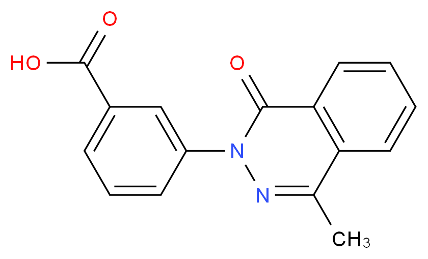 3-(4-methyl-1-oxophthalazin-2(1H)-yl)benzoic acid_Molecular_structure_CAS_296790-56-2)