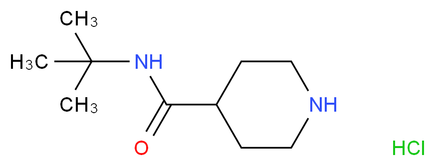 N-(tert-Butyl)-4-piperidinecarboxamide hydrochloride_Molecular_structure_CAS_)