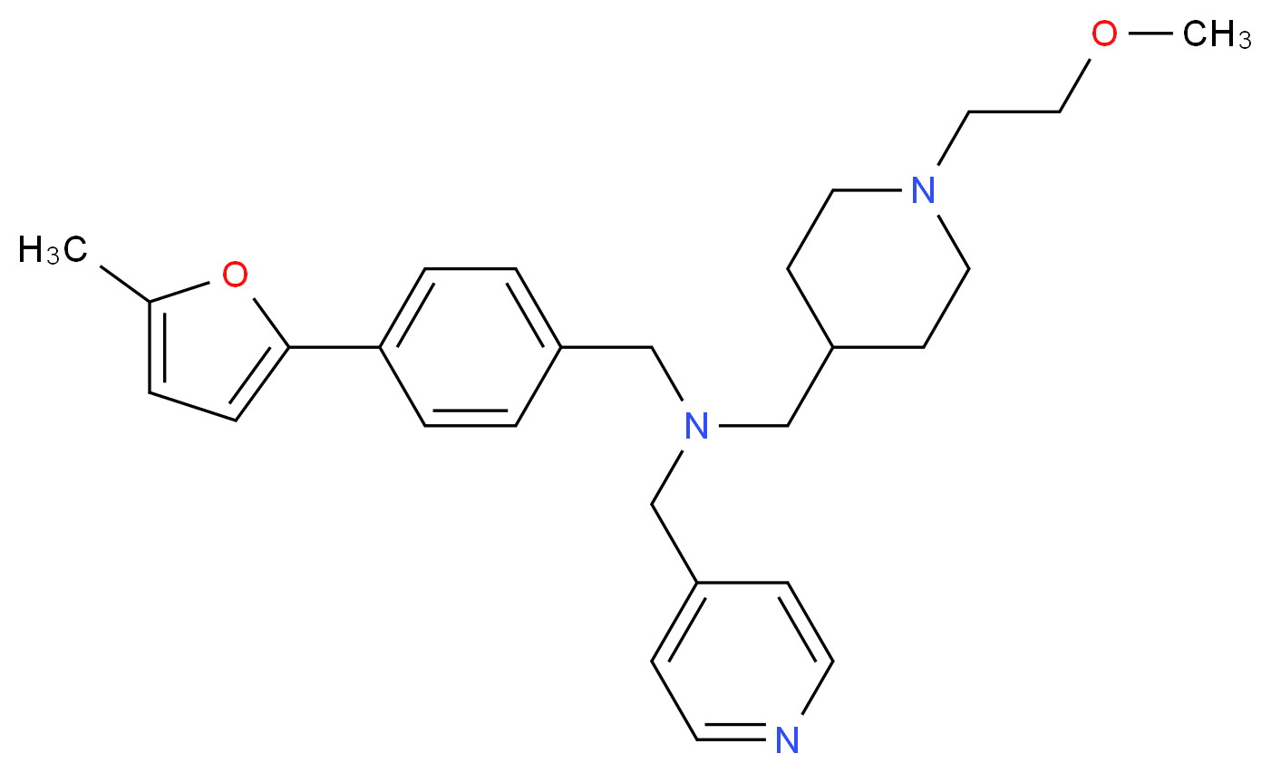 1-[1-(2-methoxyethyl)-4-piperidinyl]-N-[4-(5-methyl-2-furyl)benzyl]-N-(4-pyridinylmethyl)methanamine_Molecular_structure_CAS_)