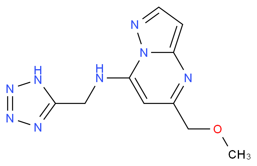 5-(methoxymethyl)-N-(1H-tetrazol-5-ylmethyl)pyrazolo[1,5-a]pyrimidin-7-amine_Molecular_structure_CAS_)
