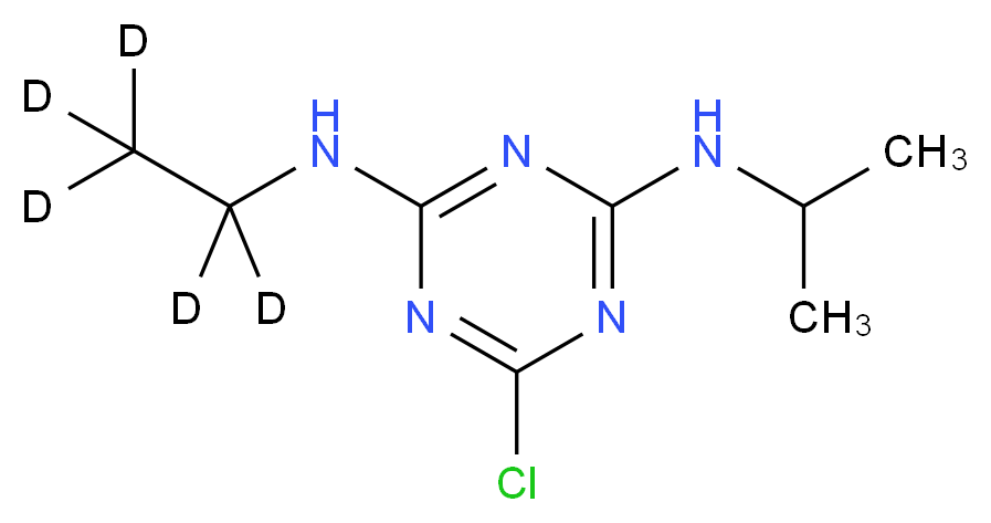 2-Chloro-4-ethyl-d5-amino-6-isopropylamino-1,3,5-triazine_Molecular_structure_CAS_)
