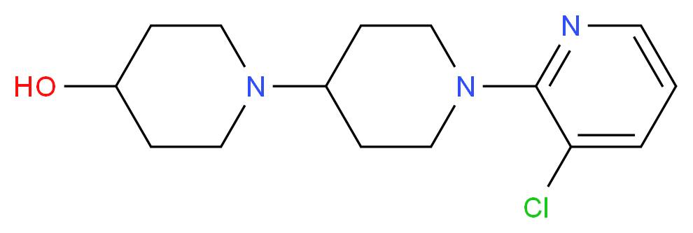 1'-(3-chloro-2-pyridinyl)-1,4'-bipiperidin-4-ol_Molecular_structure_CAS_)