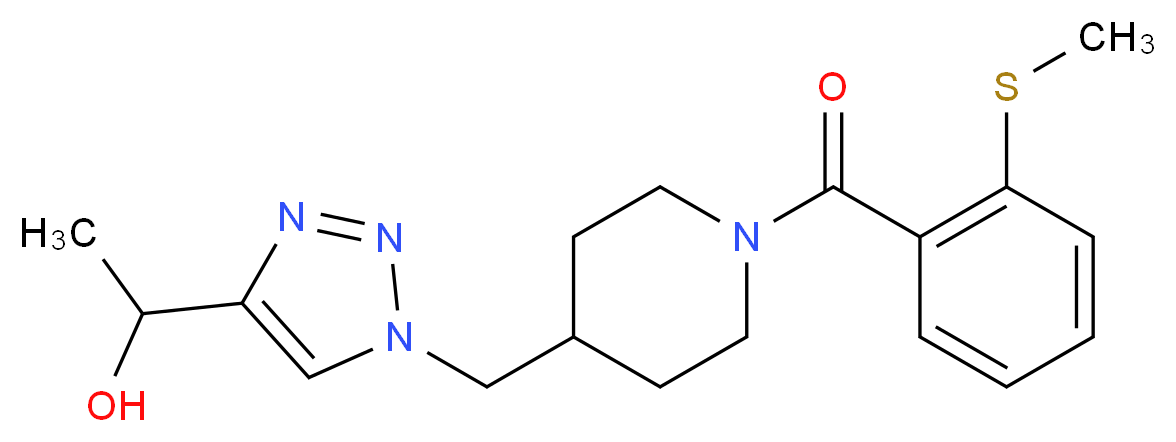 1-[1-({1-[2-(methylthio)benzoyl]-4-piperidinyl}methyl)-1H-1,2,3-triazol-4-yl]ethanol_Molecular_structure_CAS_)