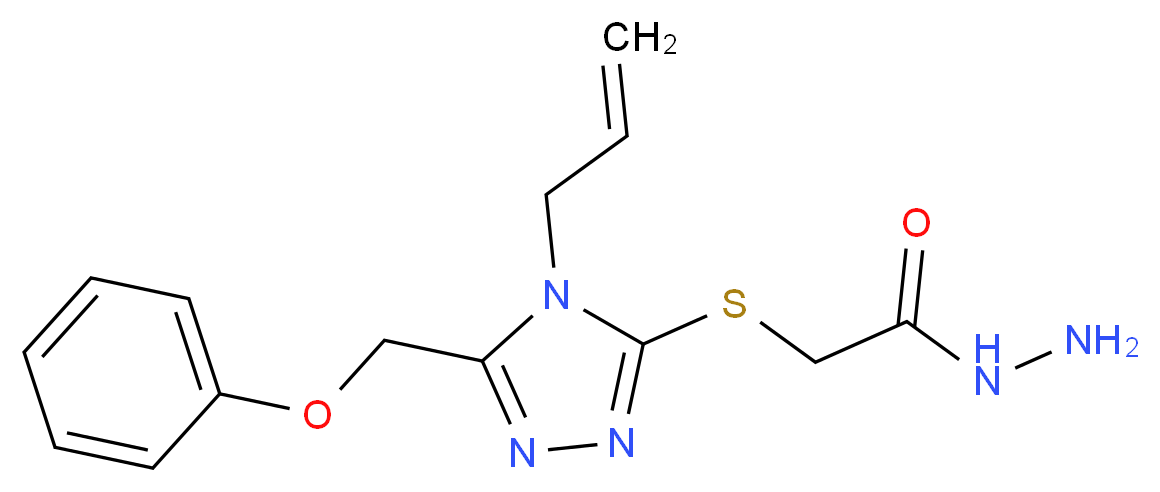 2-{[4-Allyl-5-(phenoxymethyl)-4H-1,2,4-triazol-3-yl]thio}acetohydrazide_Molecular_structure_CAS_)
