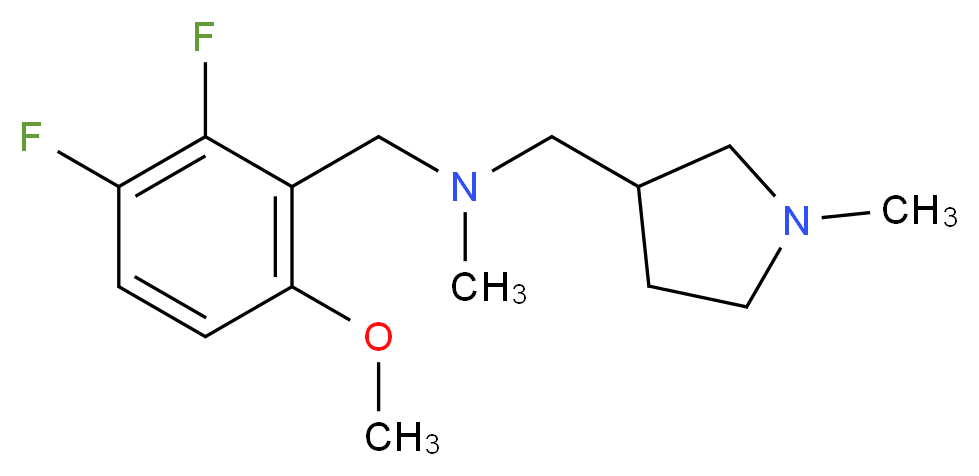 (2,3-difluoro-6-methoxybenzyl)methyl[(1-methylpyrrolidin-3-yl)methyl]amine_Molecular_structure_CAS_)