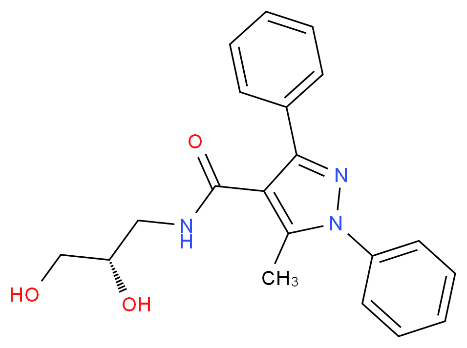 N-[(2S)-2,3-dihydroxypropyl]-5-methyl-1,3-diphenyl-1H-pyrazole-4-carboxamide_Molecular_structure_CAS_)