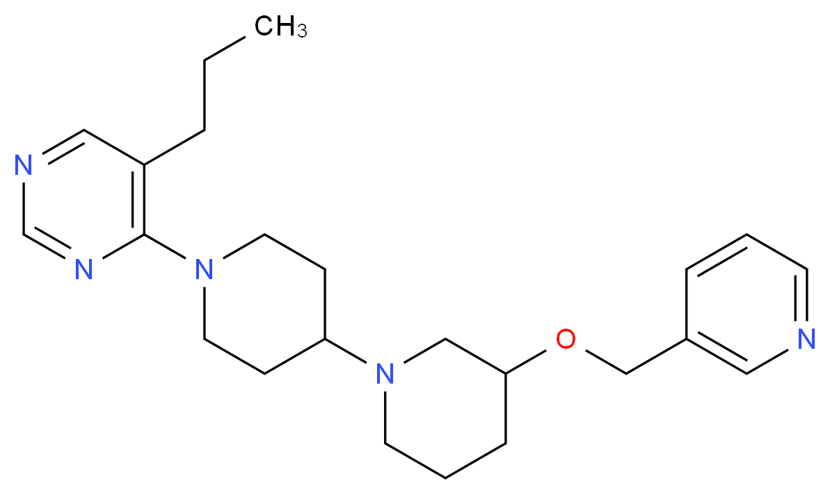 1'-(5-propylpyrimidin-4-yl)-3-(pyridin-3-ylmethoxy)-1,4'-bipiperidine_Molecular_structure_CAS_)