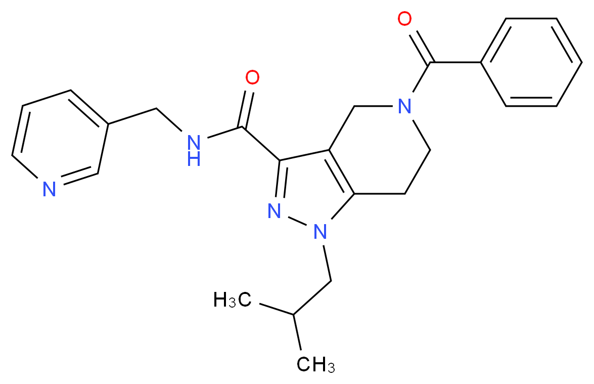 5-benzoyl-1-isobutyl-N-(3-pyridinylmethyl)-4,5,6,7-tetrahydro-1H-pyrazolo[4,3-c]pyridine-3-carboxamide_Molecular_structure_CAS_)