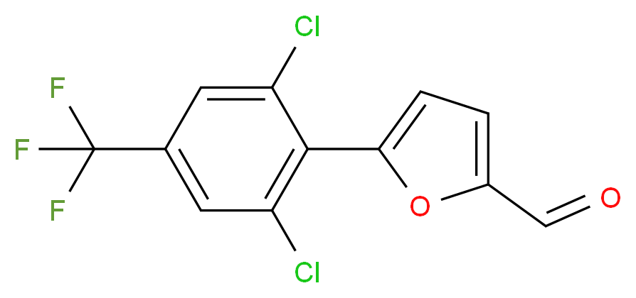 5-[2,6-Dichloro-4-(trifluoromethyl)phenyl]-2-furaldehyde_Molecular_structure_CAS_680215-60-5)