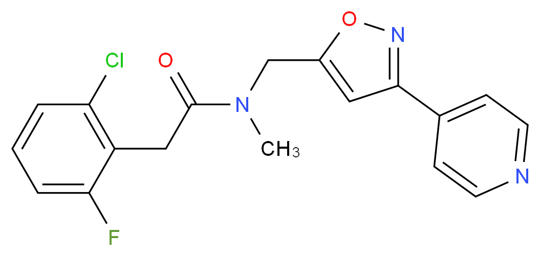 2-(2-chloro-6-fluorophenyl)-N-methyl-N-{[3-(4-pyridinyl)-5-isoxazolyl]methyl}acetamide_Molecular_structure_CAS_)