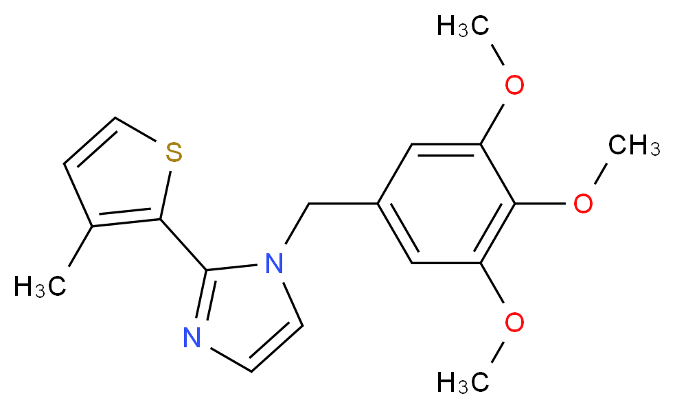 2-(3-methyl-2-thienyl)-1-(3,4,5-trimethoxybenzyl)-1H-imidazole_Molecular_structure_CAS_)