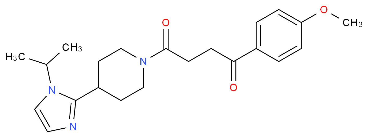 4-[4-(1-isopropyl-1H-imidazol-2-yl)piperidin-1-yl]-1-(4-methoxyphenyl)-4-oxobutan-1-one_Molecular_structure_CAS_)