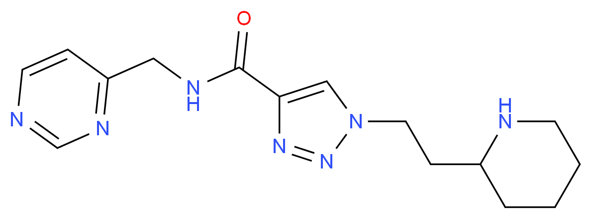 1-(2-piperidin-2-ylethyl)-N-(pyrimidin-4-ylmethyl)-1H-1,2,3-triazole-4-carboxamide_Molecular_structure_CAS_)