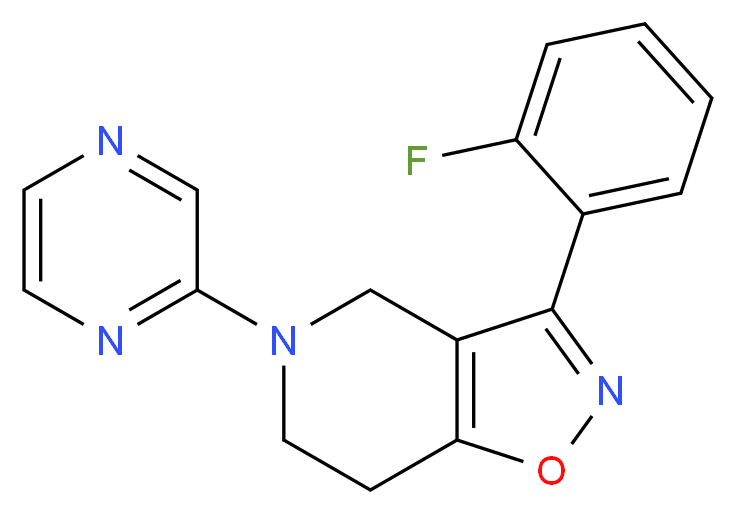 3-(2-fluorophenyl)-5-pyrazin-2-yl-4,5,6,7-tetrahydroisoxazolo[4,5-c]pyridine_Molecular_structure_CAS_)