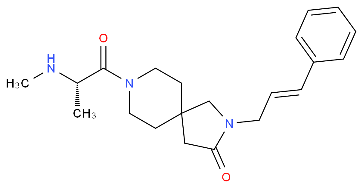8-(N-methyl-L-alanyl)-2-[(2E)-3-phenylprop-2-en-1-yl]-2,8-diazaspiro[4.5]decan-3-one_Molecular_structure_CAS_)