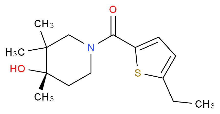(4S)-1-[(5-ethyl-2-thienyl)carbonyl]-3,3,4-trimethyl-4-piperidinol_Molecular_structure_CAS_)