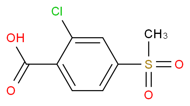 2-chloro-4-(methylsulfonyl)benzoic acid_Molecular_structure_CAS_53250-83-2)