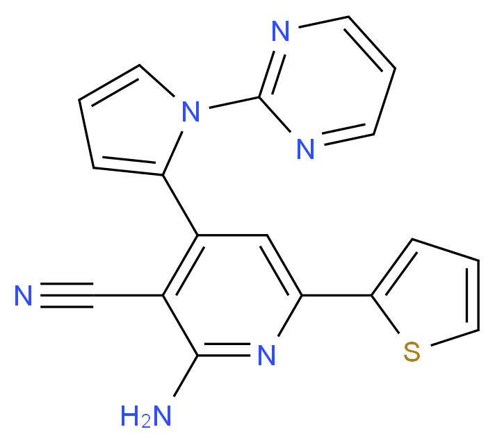 2-amino-4-(1-pyrimidin-2-yl-1H-pyrrol-2-yl)-6-(2-thienyl)nicotinonitrile_Molecular_structure_CAS_)
